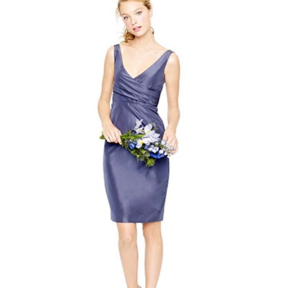 Navy Blue J. Crew Silk Taffeta Dress (NWT)